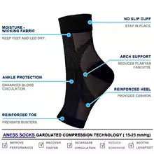 Chaussettes de Compression apaisantes pour hommes et femmes, neuropathie, douleur, attelle de cheville, fasciite plantaire, soulagement du gonflement, chaussettes de sport