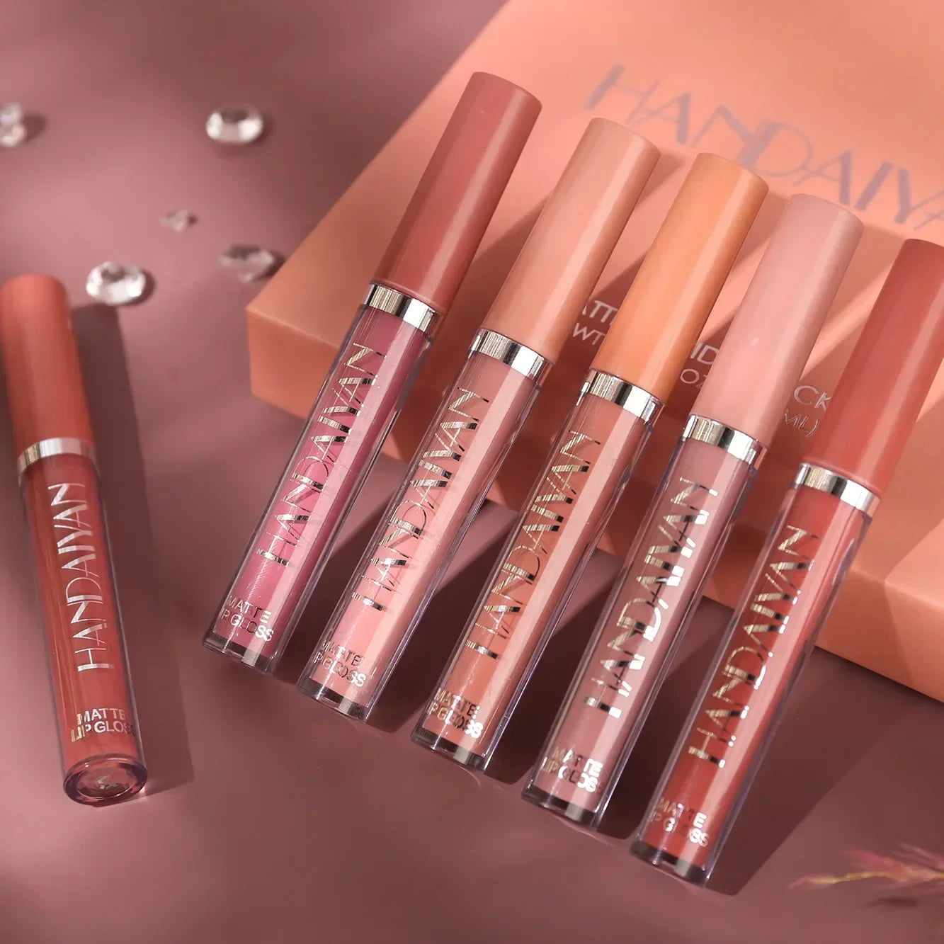 HANDAIYAN 6 pcs set lipstick makeup for women non-stick cup waterproof long lasting Korean cosmetics matte lipstick