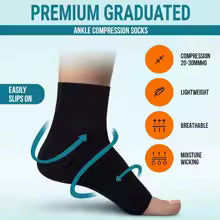 Chaussettes de Compression apaisantes pour hommes et femmes, neuropathie, douleur, attelle de cheville, fasciite plantaire, soulagement du gonflement, chaussettes de sport